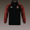 Veste coupe vent pour enfant logo US IVRY FOOT noir et rouge recto